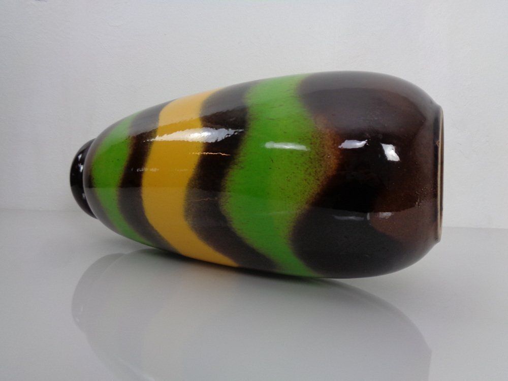 photo vinterior Large Pop Art Model 284 47 Vase In Glazed Ceramic From Scheurich, Germany, 1970s