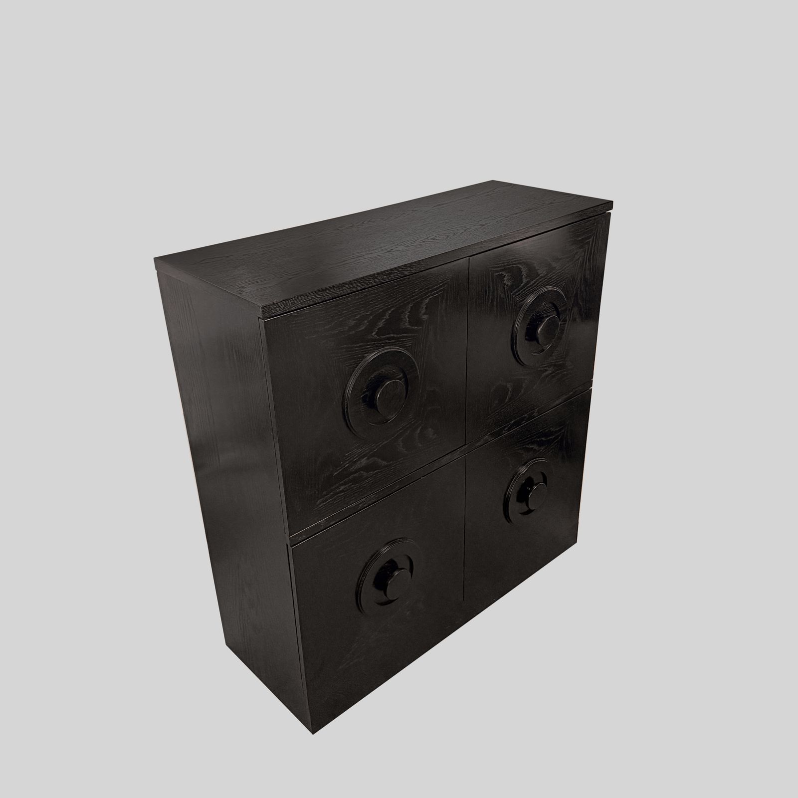 Graphical Defour Black Cabinet, 1970s. photo furniture