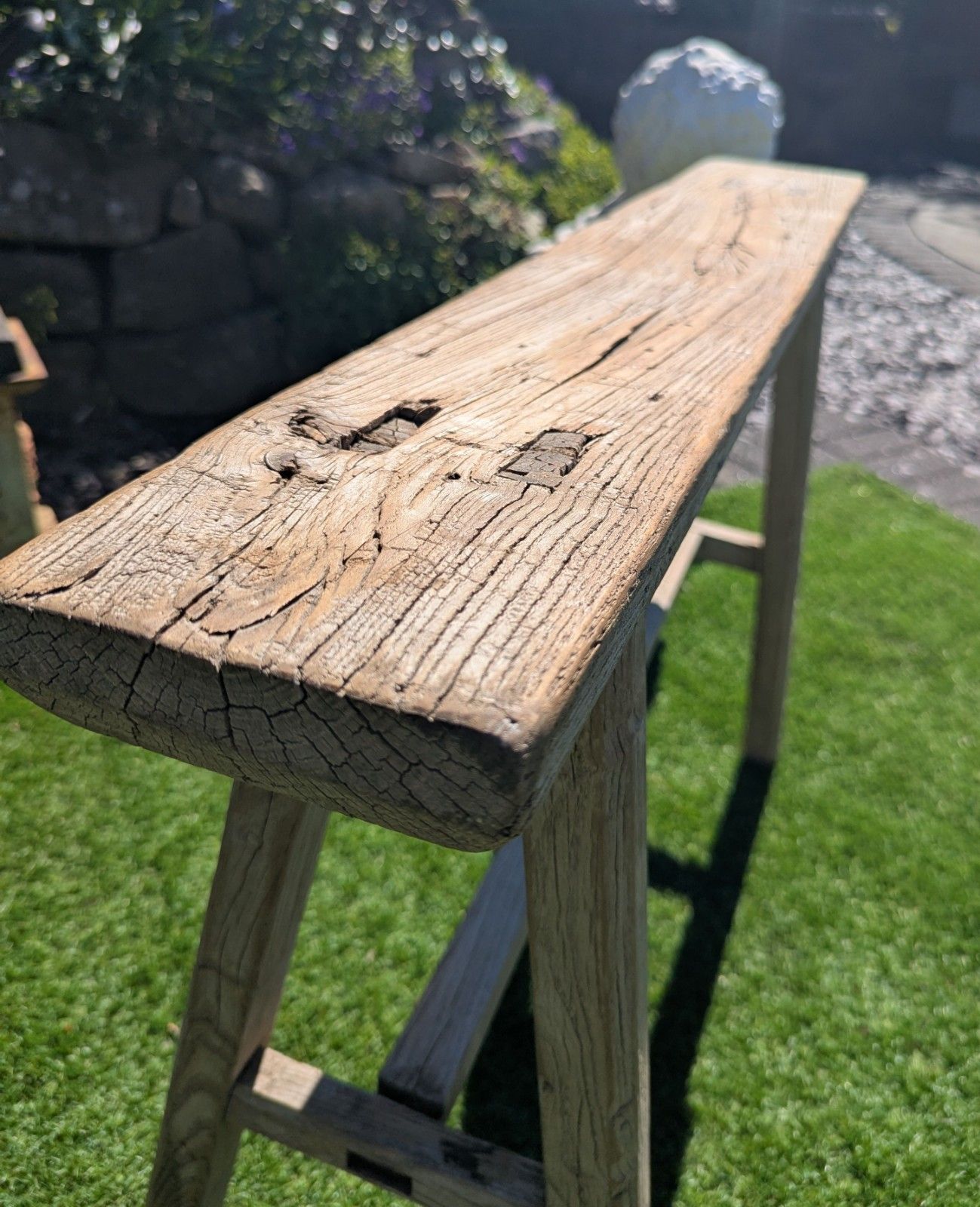 Banc vintage en orme récupéré, Wet Leg - livraison disponible 0325. photo for sale