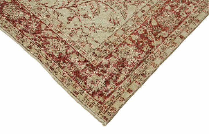 7x10 Beige Turkish Vintage Area Rug photo Textiles