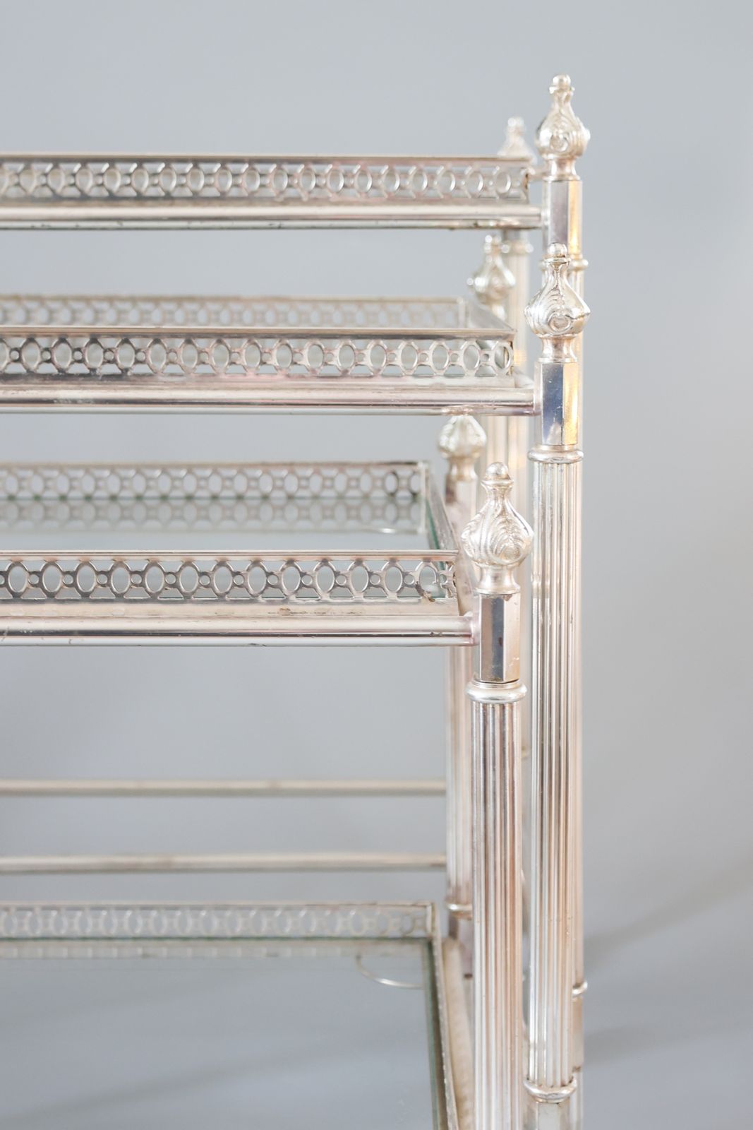 French Neoclassical Style Nest Of Bar Carts, 1960s. photo furniture