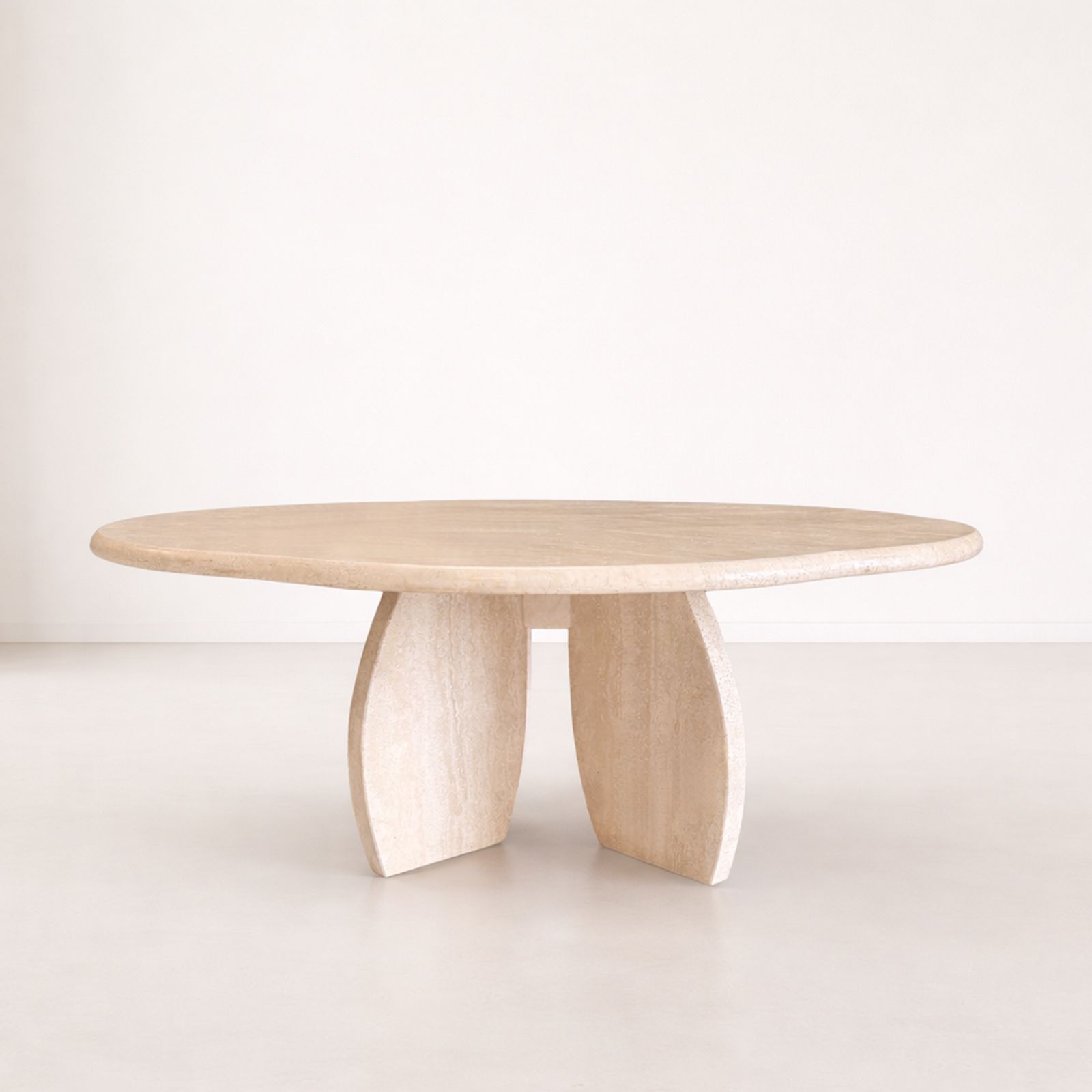 Vintage Cloud / Flower Shaped Travertine Coffee Table, Italy, 1970s. photo 864.0