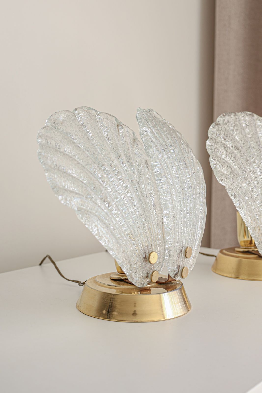 Set Of 2 Murano Glass Table Lamps, Italy, 1980s. photo for sale