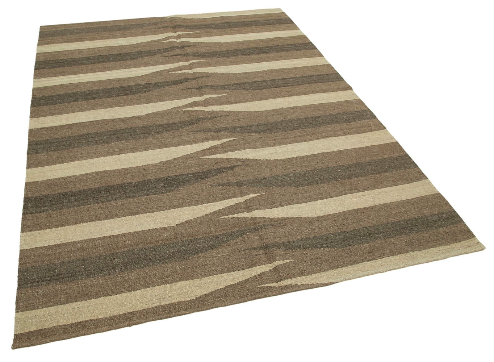 Tapis Kilim contemporain brun 6x8   30103 photo furniture