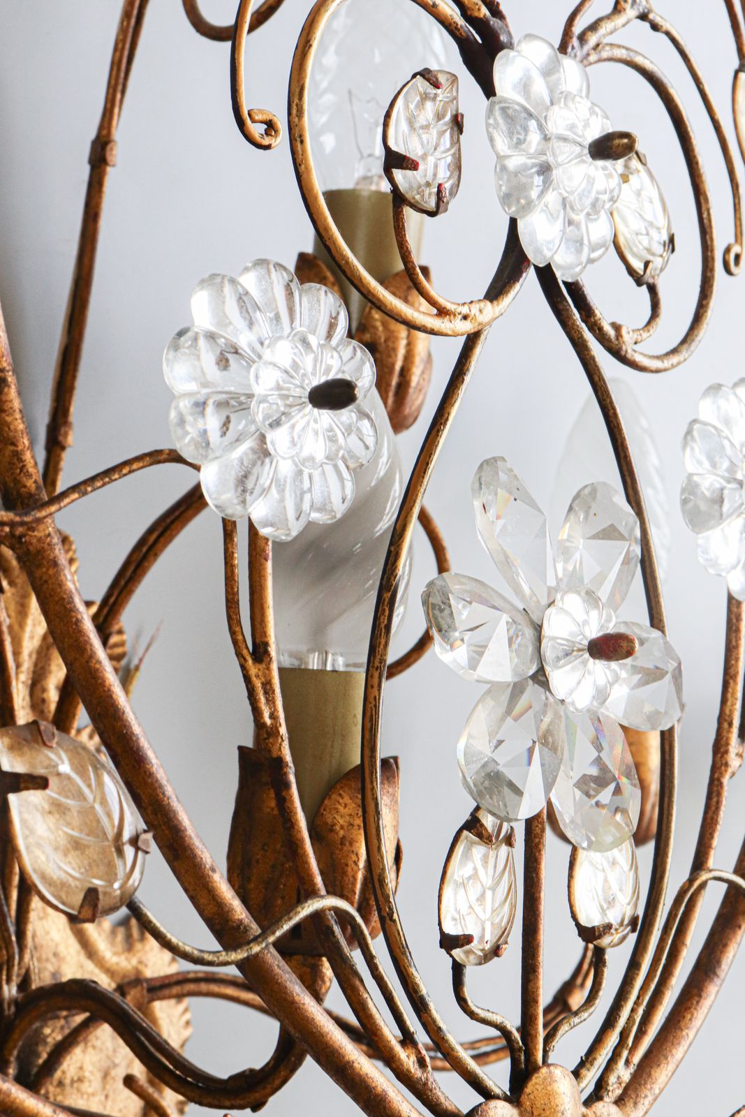 Imposing Gilt Banci Firenze Sconce, 1970s photo 629.0