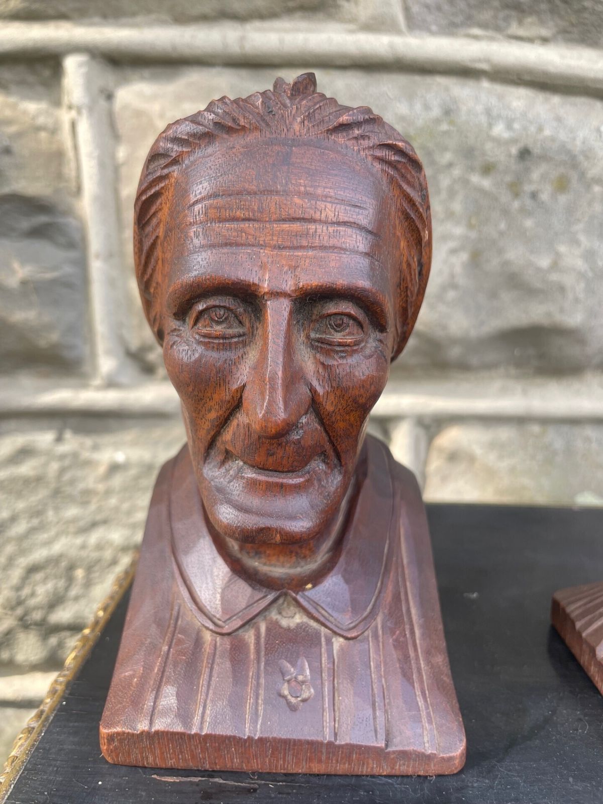 Pair Carved Book Ends By J Alberdi photo buy