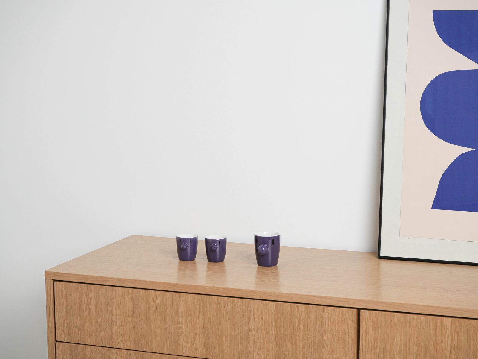 Purple Porcelain Mug, Danish Design, 1970s, Manufactured By Hoptimist photo buy