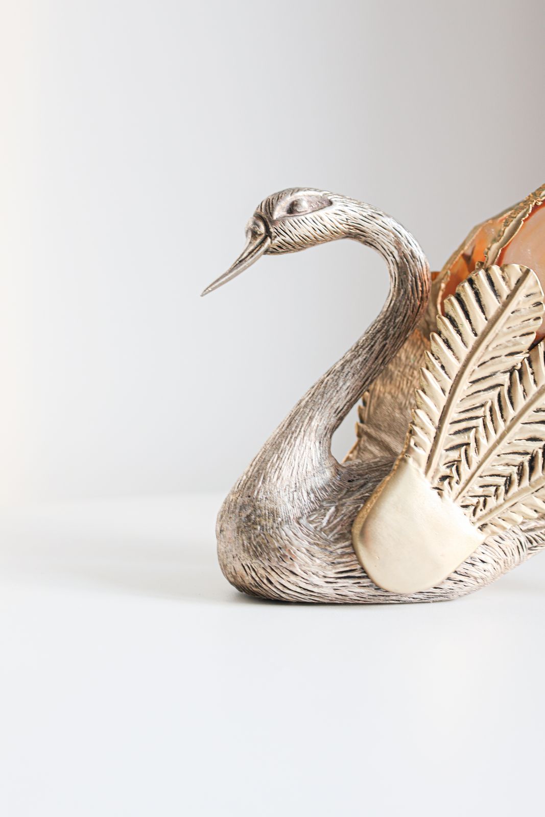 Agaat Bronzen Zwaan van Fondica, ca. jaren 1970. photo for sale