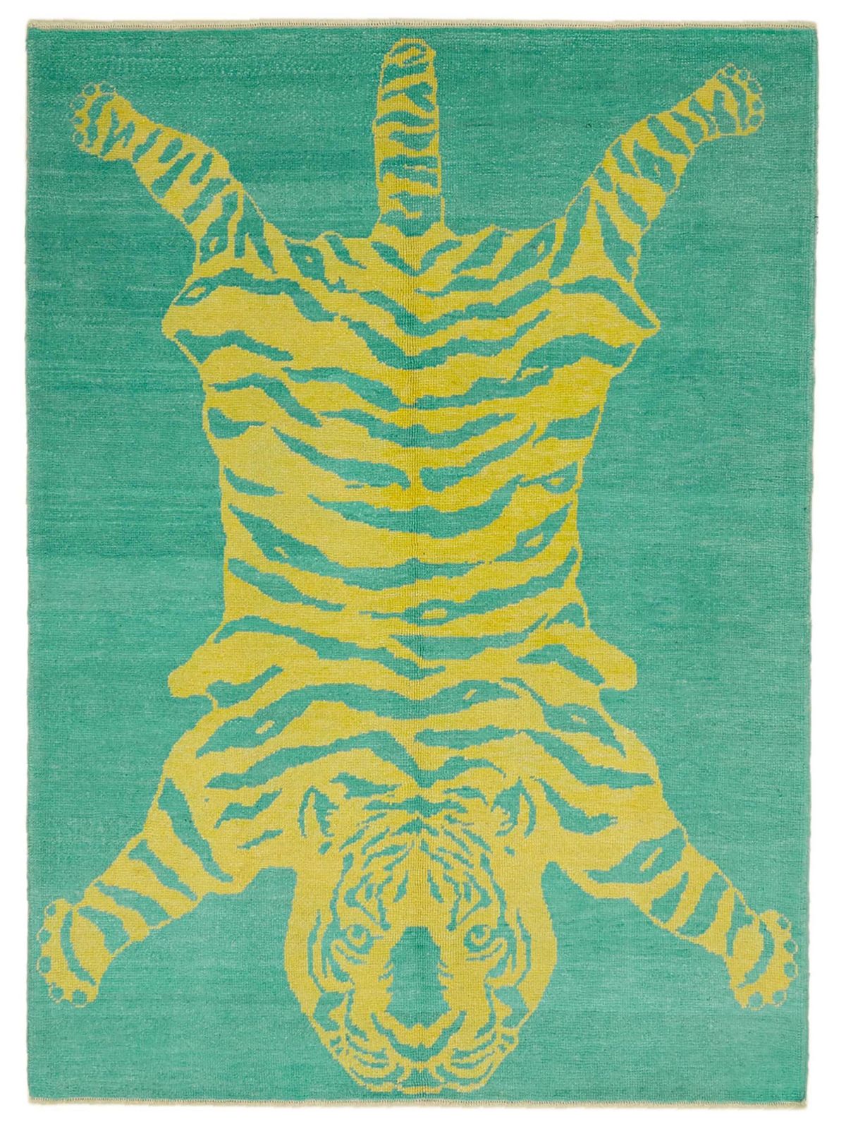 Tapis Oushak tigre noué à la main 6x8   46717