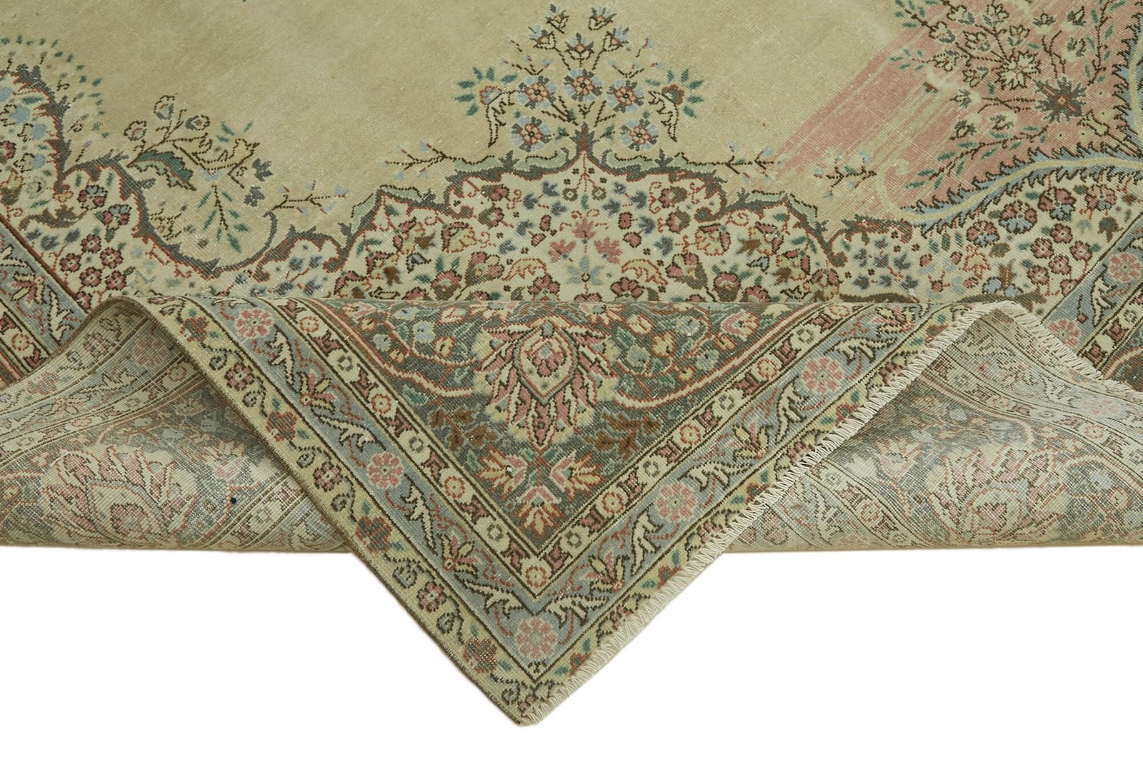 8x11 Beige Vintage Large Area Rug photo vinterior