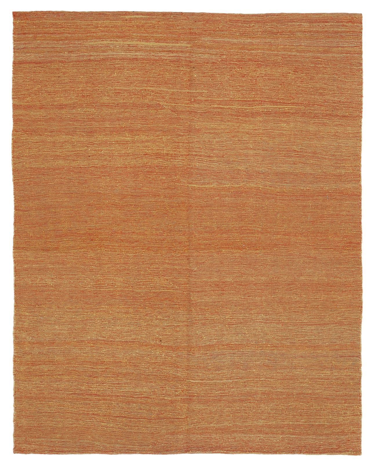 5x7 Orange Contemporary Kilim Rug