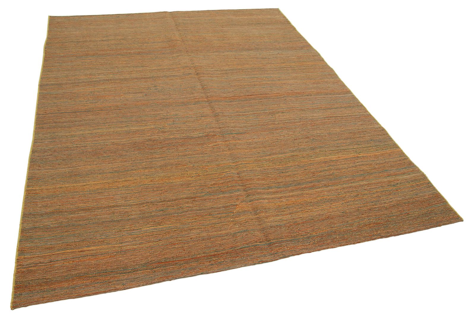 6x8 Oranje Eigentijds Kilim Vloerkleed photo furniture