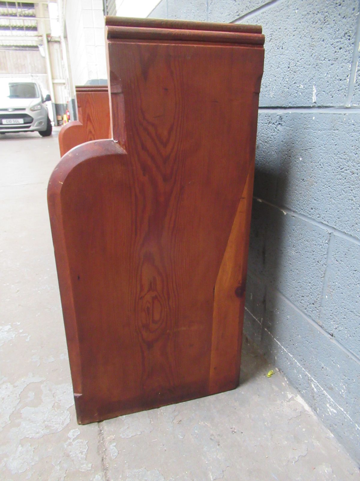 A   Victorian    1880s   Pitch Pine Pew Bench Seat photo vinterior