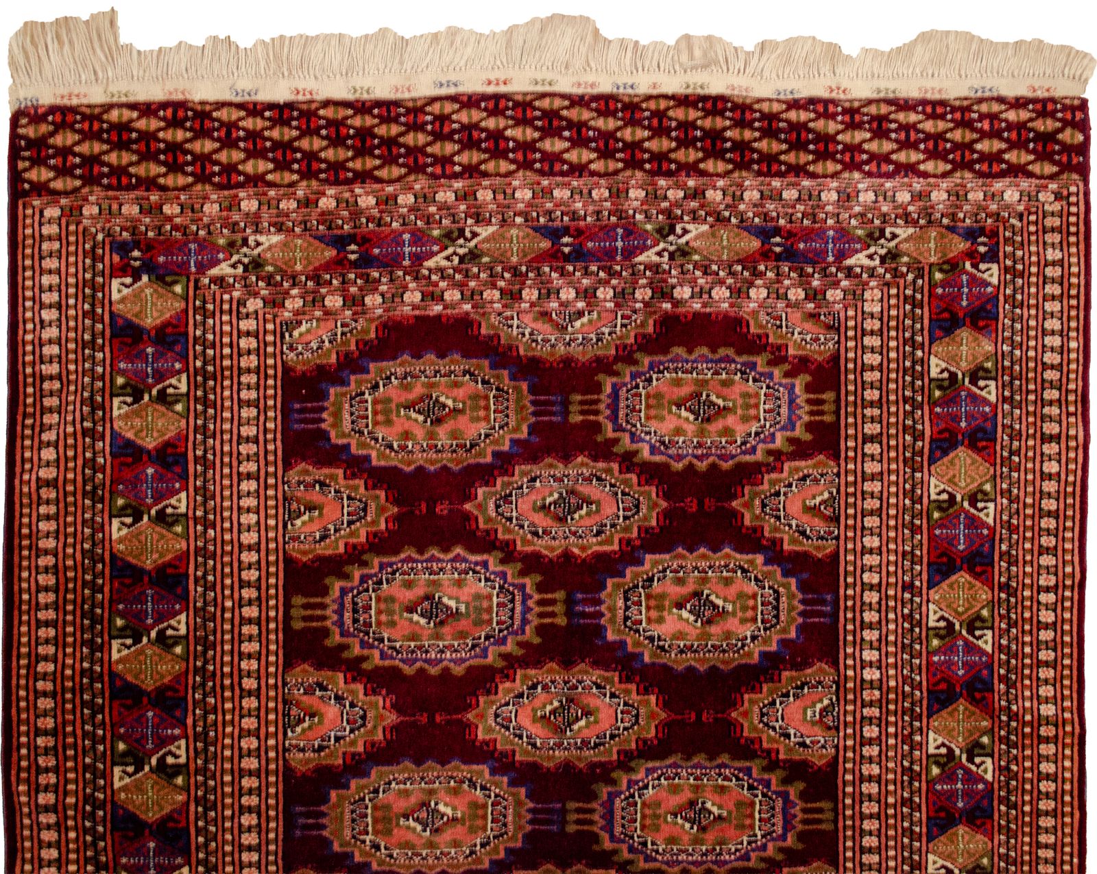 Vintage Turkman Rug 201x127cm, 1970s photo Textiles