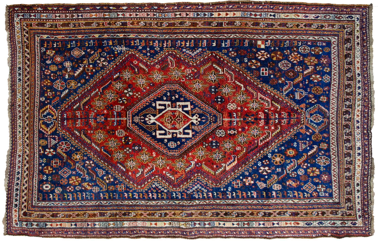 photo furniture Antique Qashqai Rug 214x152cm, 1920s