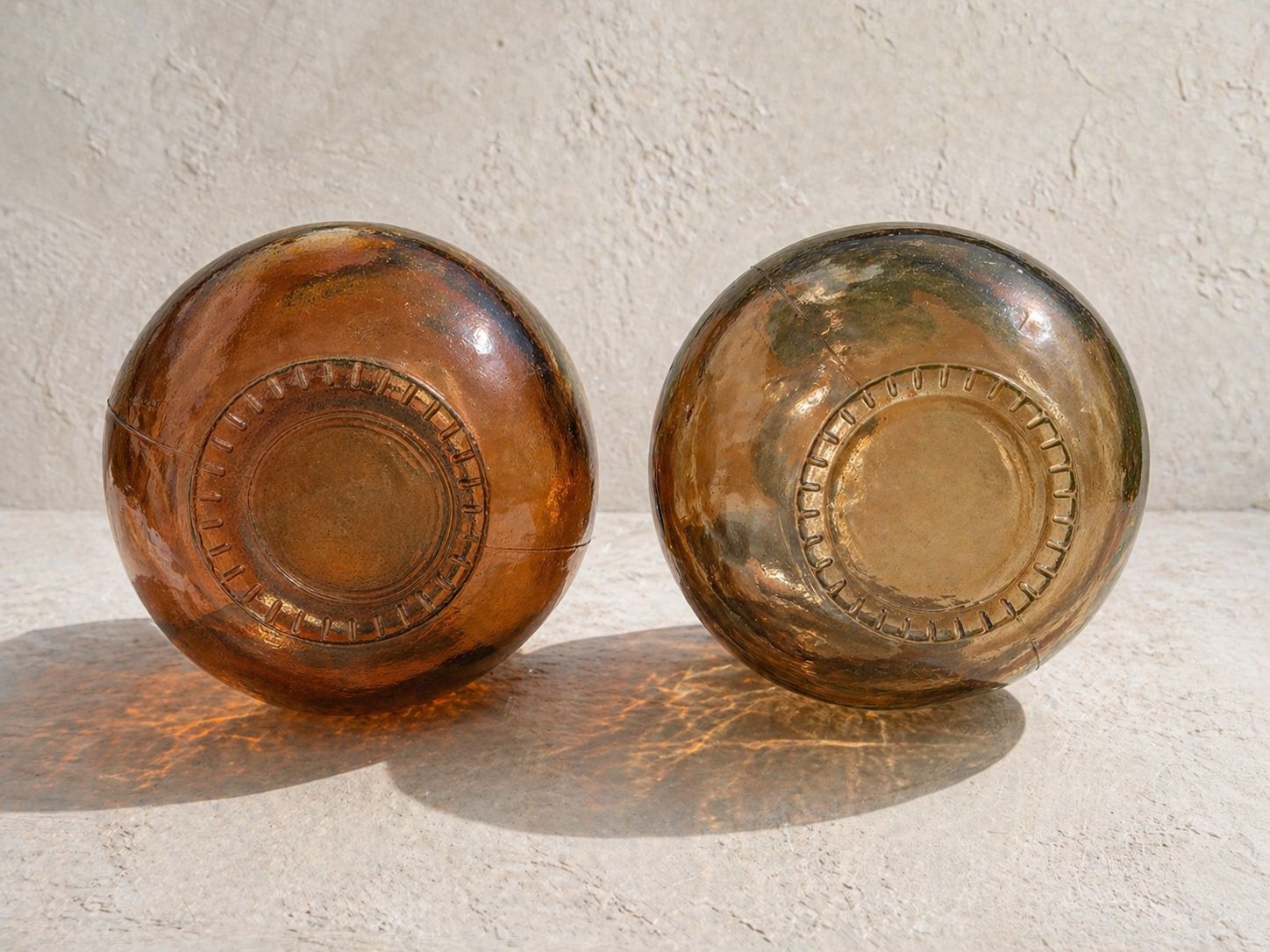 Pair Of Mid Century Smoked Glass Vases photo vinterior
