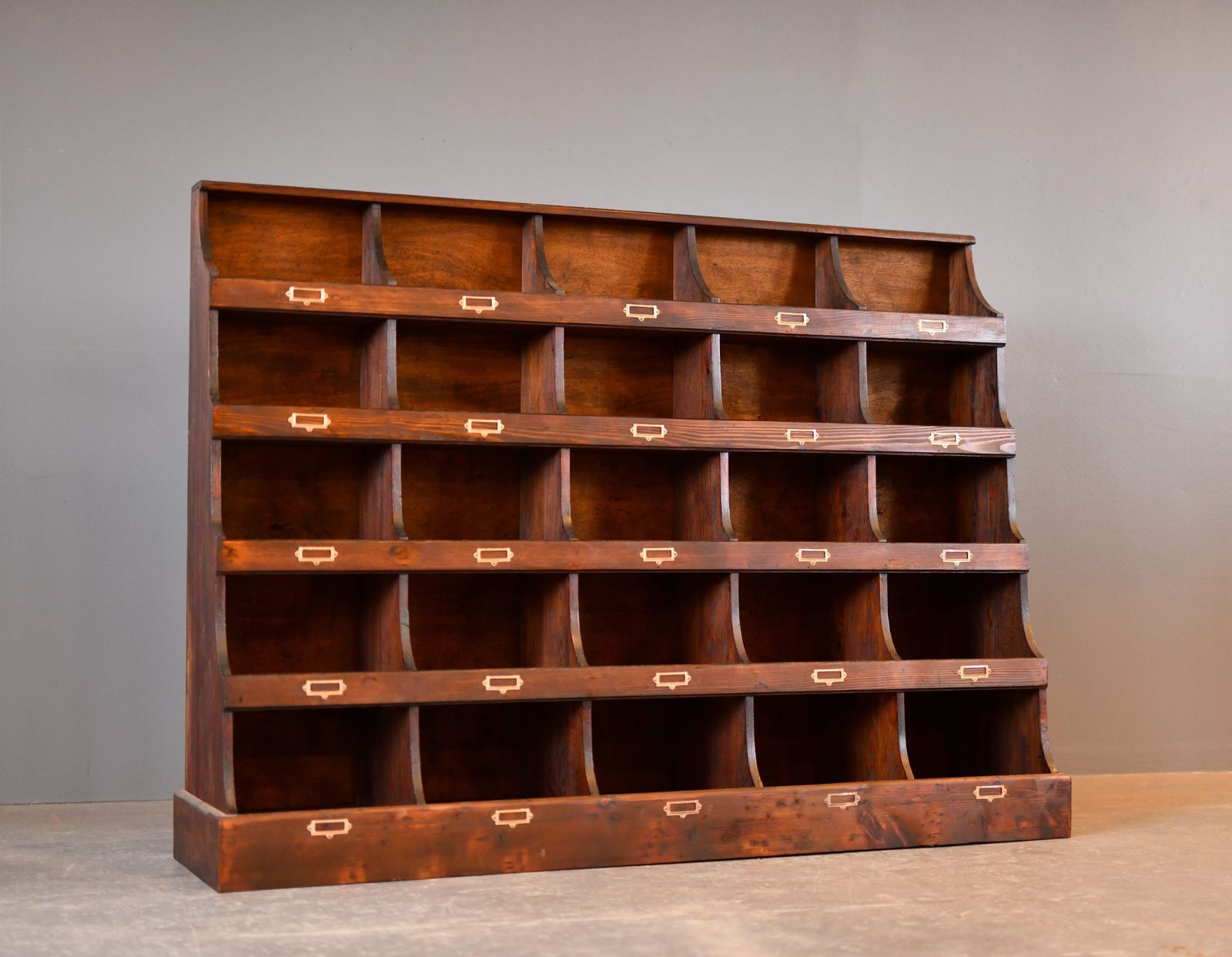 photo furniture Early 20th Century Ironmongers Pigeon Hole Shelves