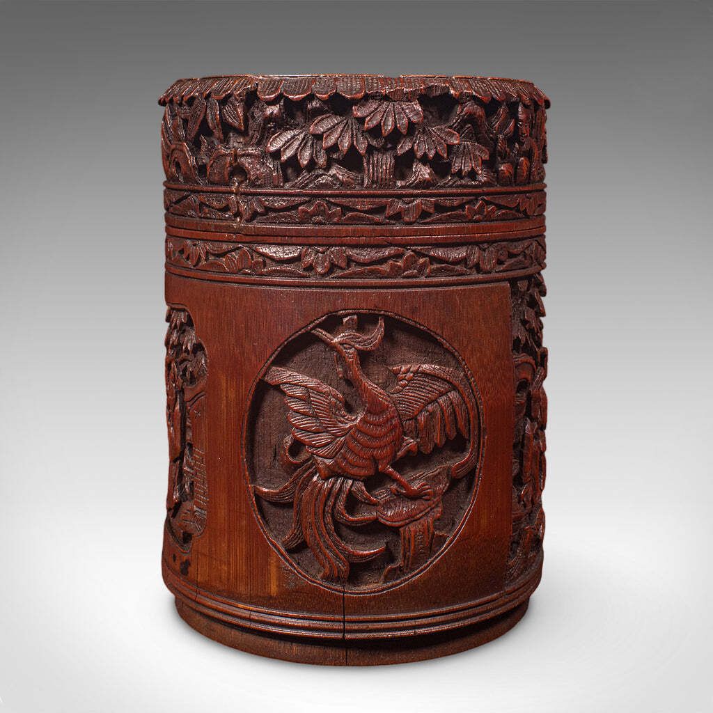 Antique Handmade Spice Pot, Oriental, Carved Bamboo, Treen, Kitchen, Art Deco Antique Handmade Spice Pot, Oriental, Carved Bamboo, Treen, Kitchen, Ar photo for sale