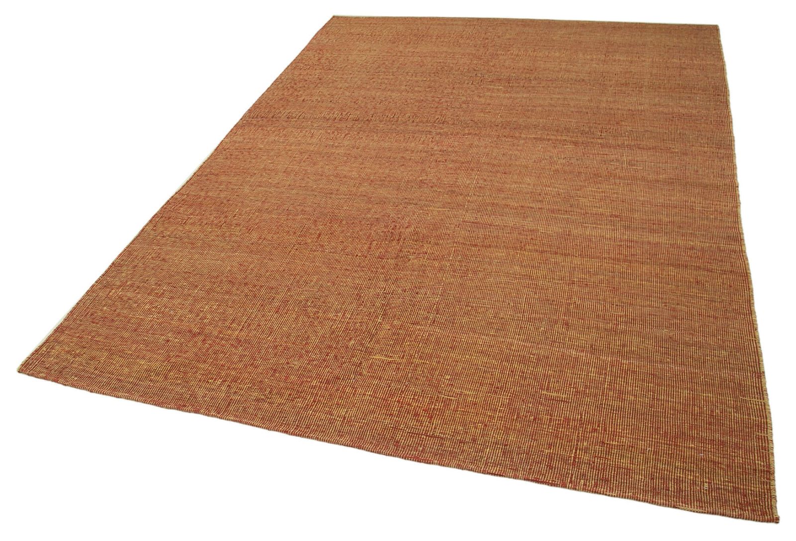 Tapis Kilim contemporain orange, 6x9 photo for sale