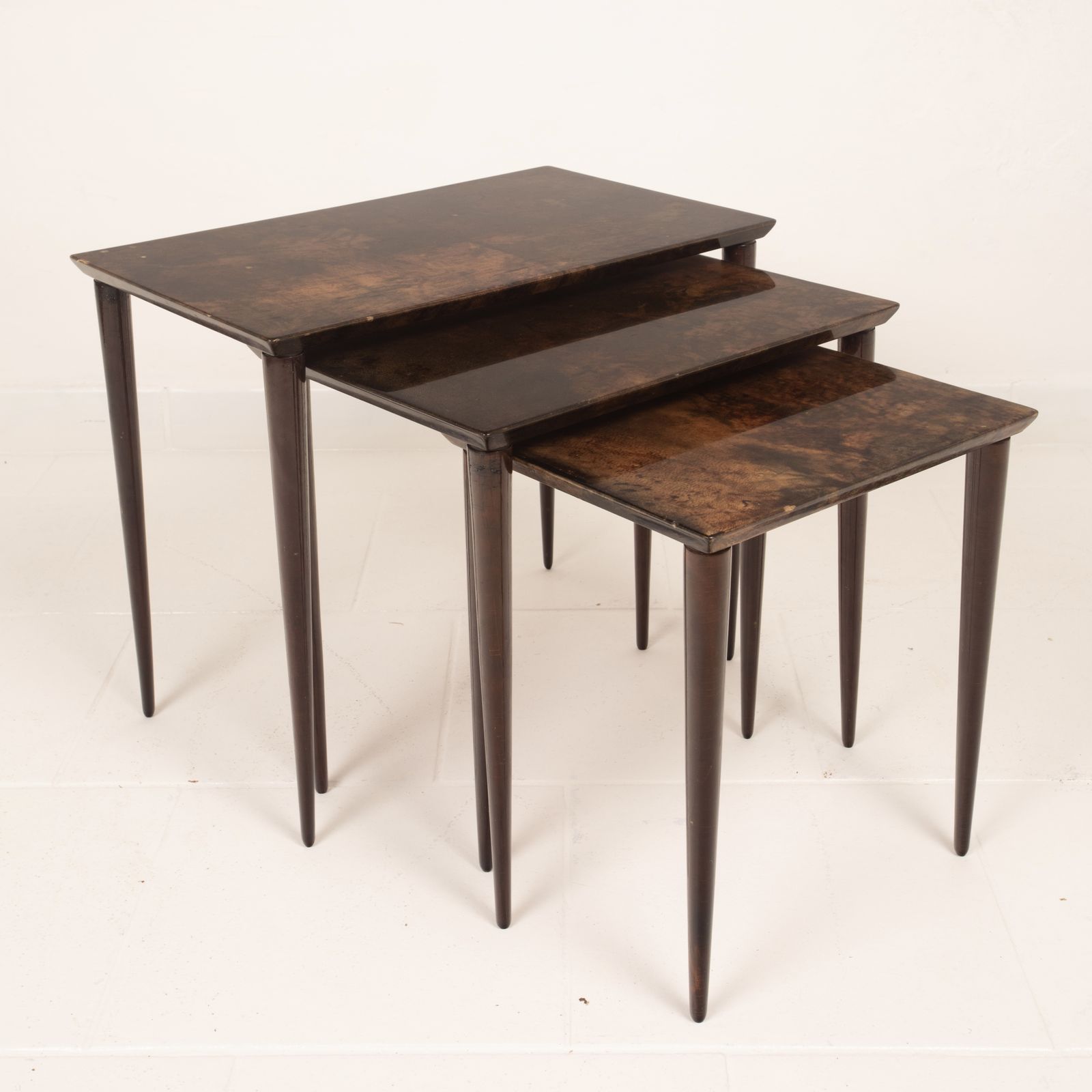 Nesting Tables Model 764 By Aldo Tura For Tura Milano 1950 photo vinterior