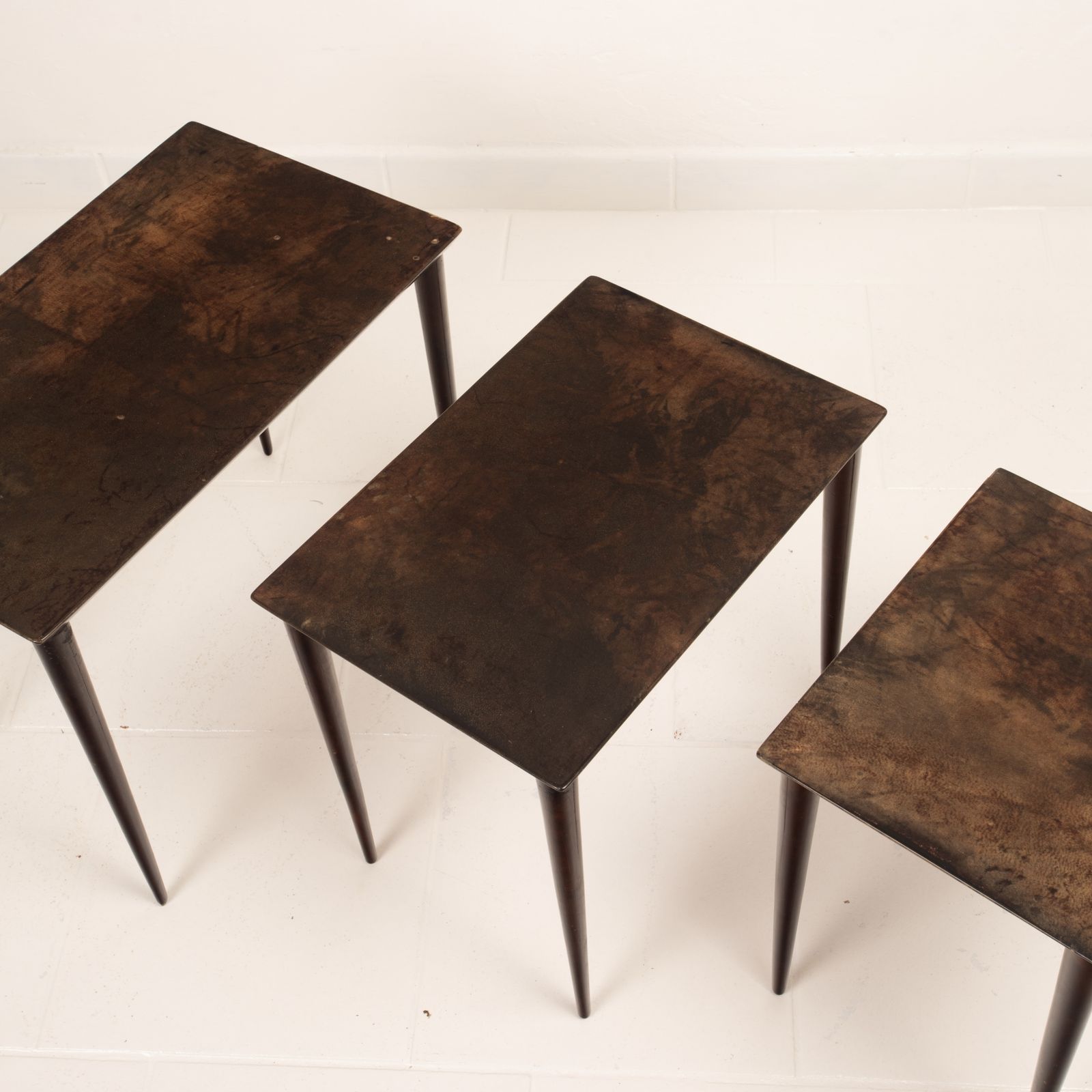 3030.0 Nesting Tables Model 764 By Aldo Tura For Tura Milano 1950 photo