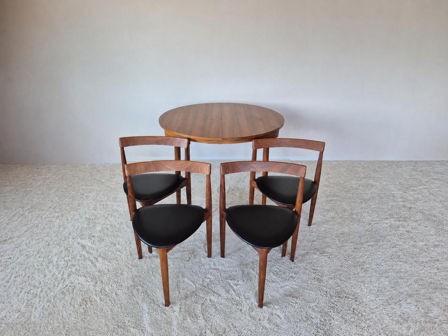 Roundette Teak Extendable Dining Set By Hans Olsen For Frem Røjle, Denmark 1960s photo Furniture