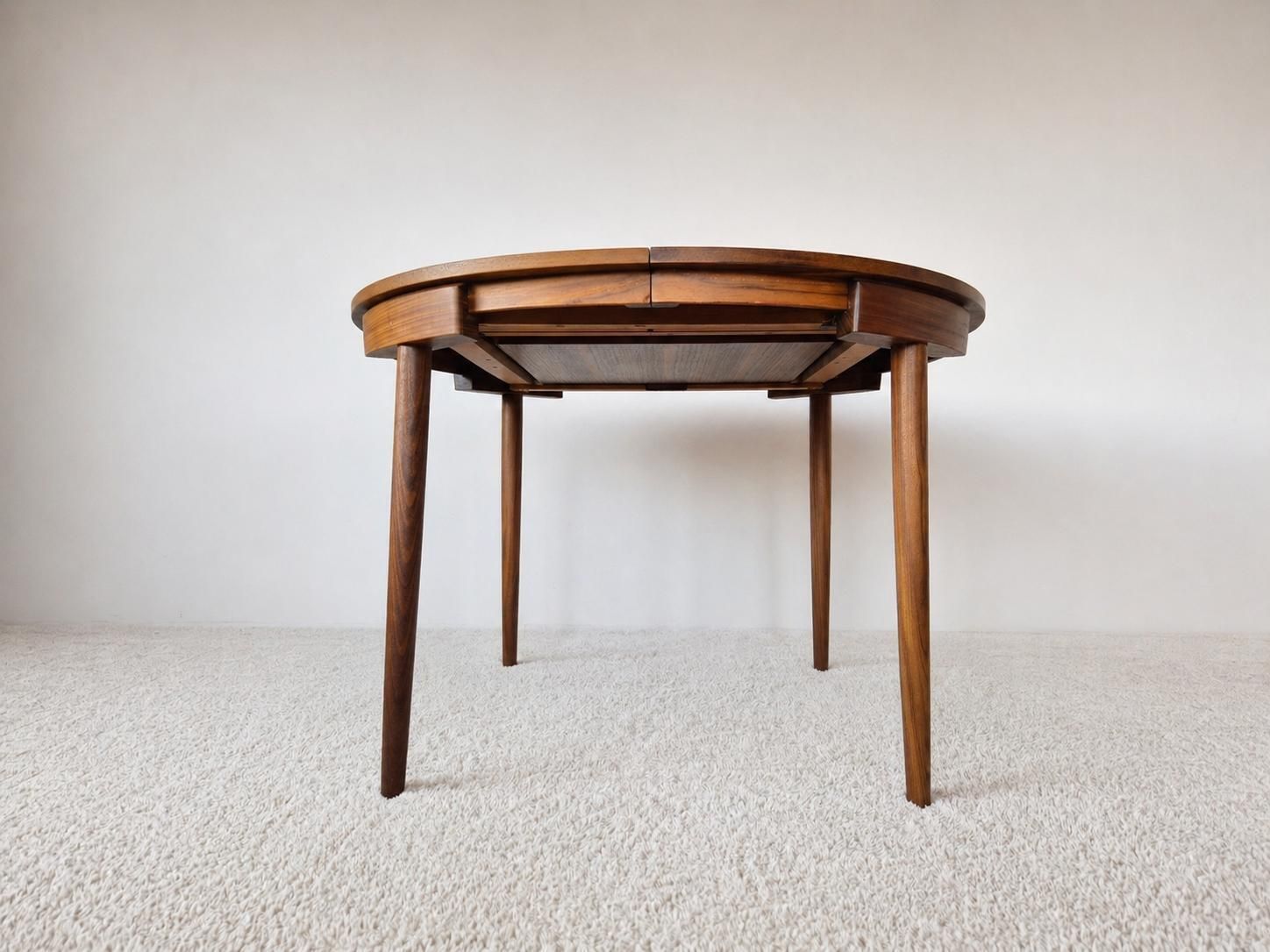 Roundette Teak Extendable Dining Set By Hans Olsen For Frem Røjle, Denmark 1960s photo vinterior
