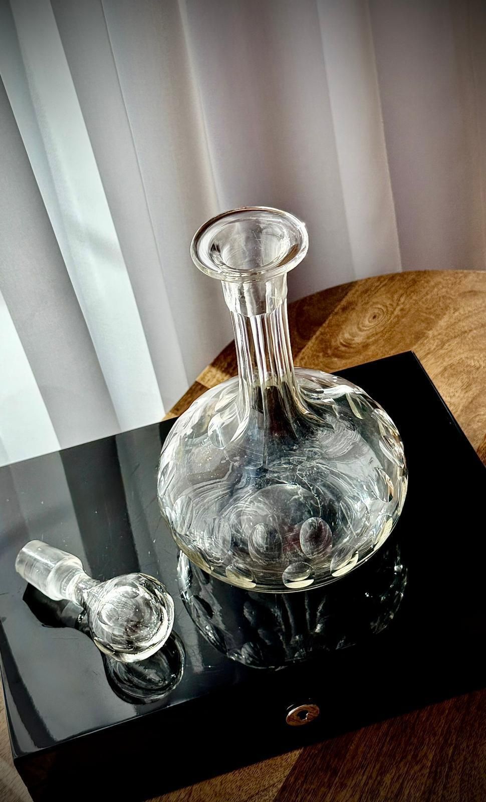 Victorian Shaft And Globe Glass Decanter, C.1880 photo 185.0