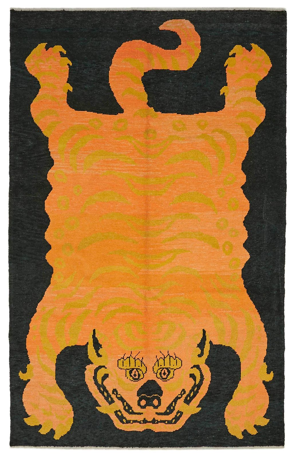 Tapis Oushak tigre noué à la main, 7x11