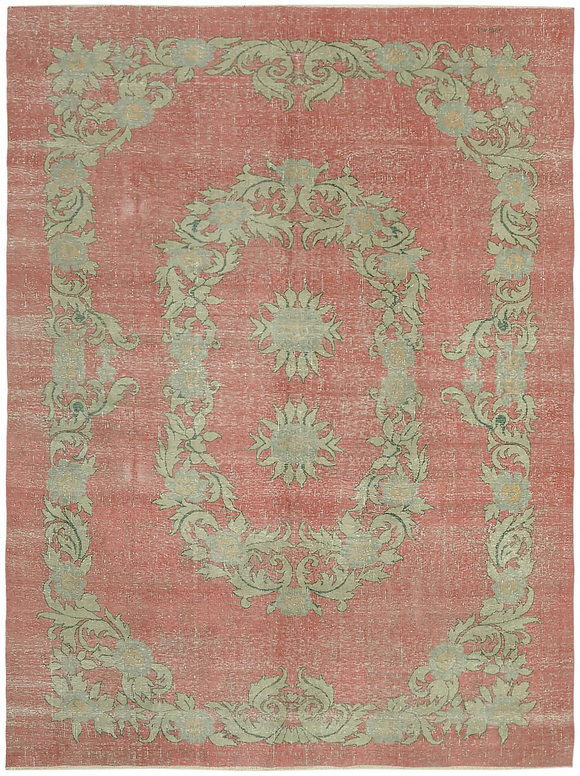 Grand tapis vintage rose 9x12 - 45514