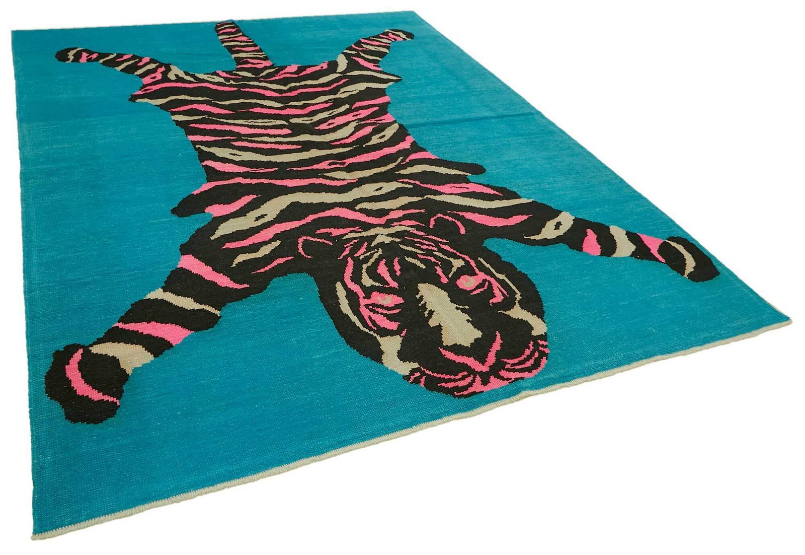 Tapis Oushak tigre noué à la main, 8x11 photo furniture