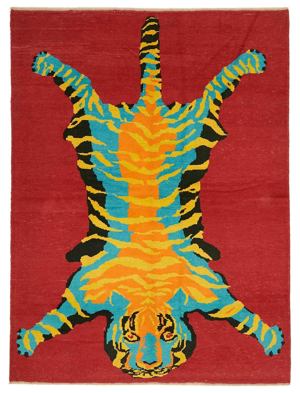 7x10 Handgeknoopt Tijger Oushak Vloerkleed 46708