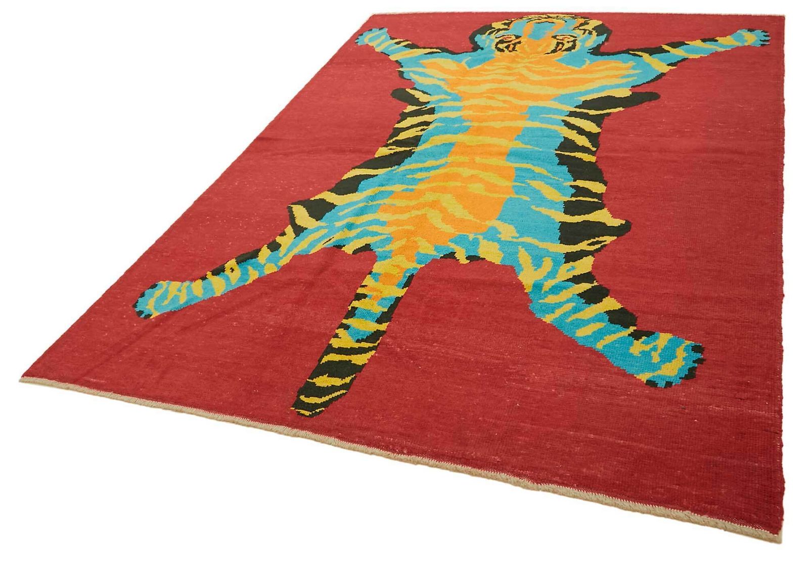 Tapis Oushak tigre noué à la main 7x10   46708 photo for sale
