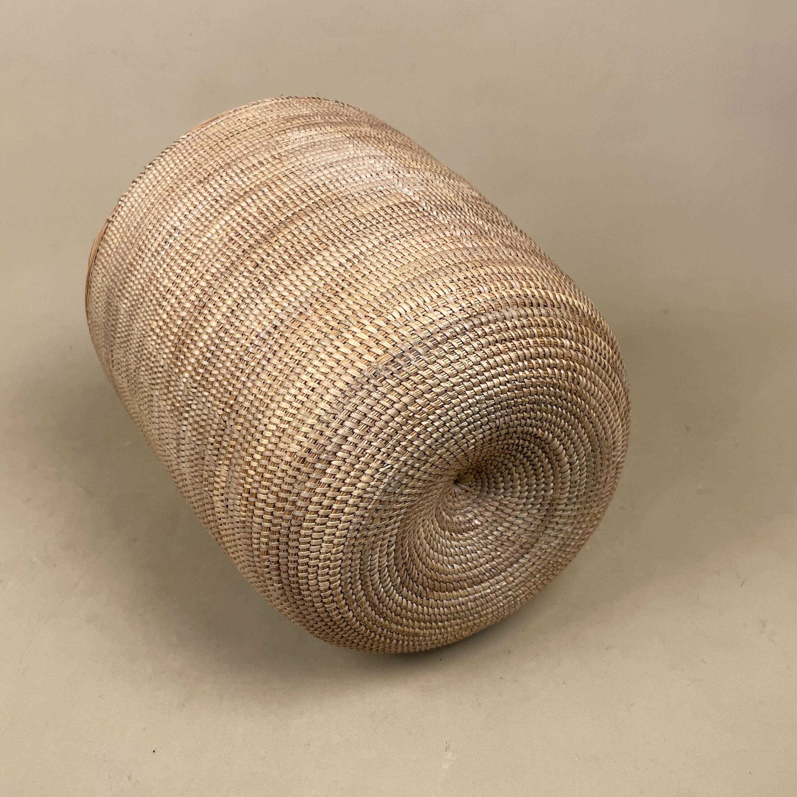photo furniture Round Paper Basket Bin Planter Plant Pot Covering Cover Fine Weave Small Boho Office Decor Vintage Style Handmade