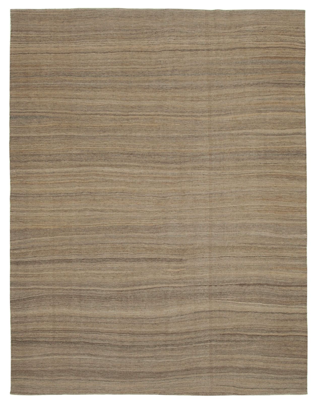 9x11 Brown Contemporary Kilim Rug
