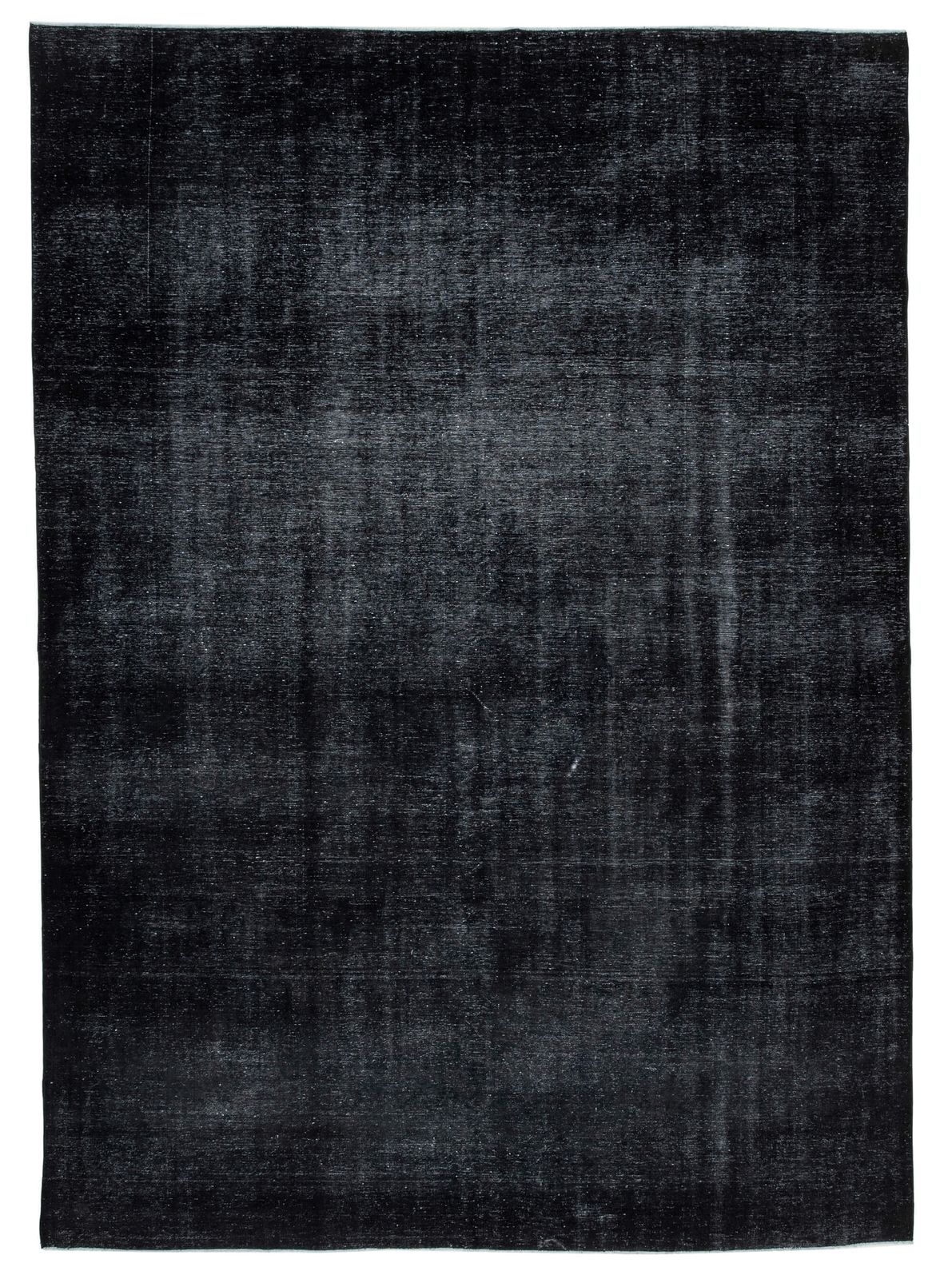 Grand tapis overdyed noir, 10x14