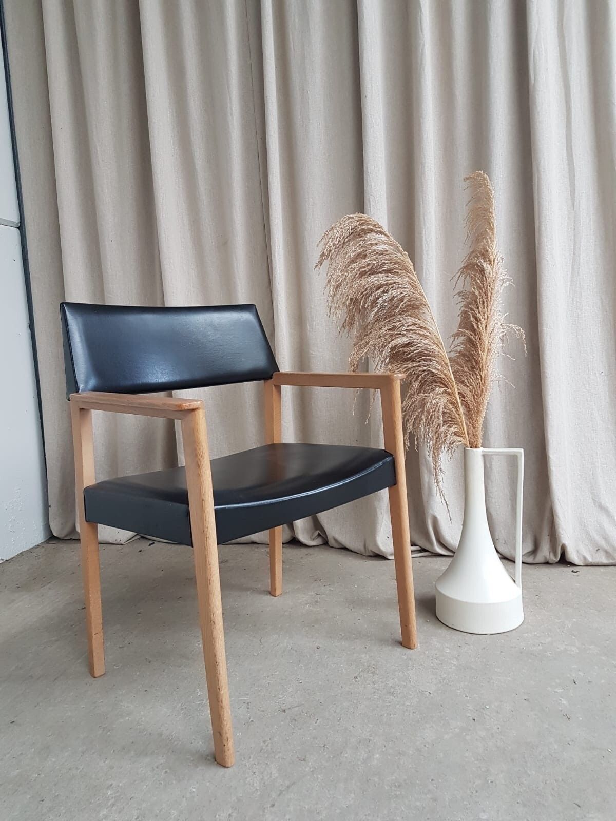 Vtg Late Mid Century Danish Oak Chair Side Occasional Armchair Scandi Retro R366 photo furniture