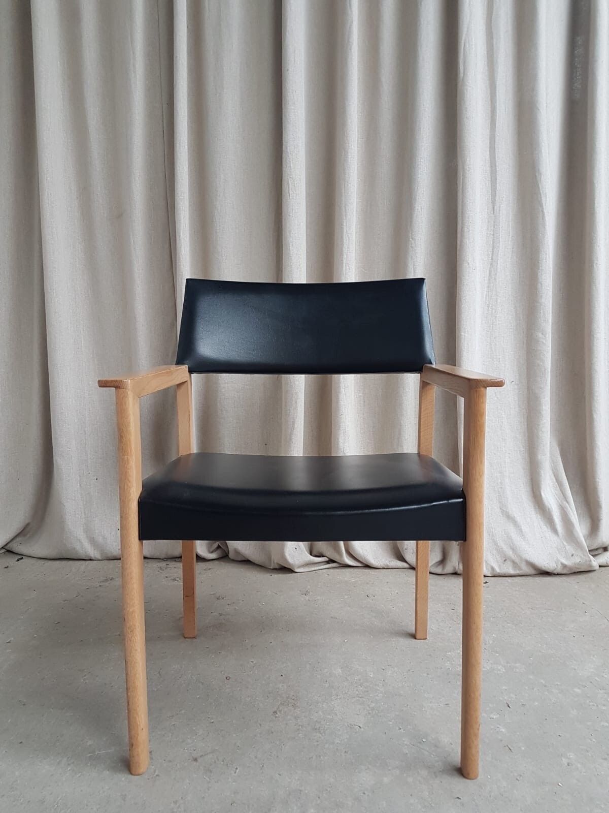 Vtg Late Mid Century Danish Oak Chair Side Occasional Armchair Scandi Retro R366 photo for sale