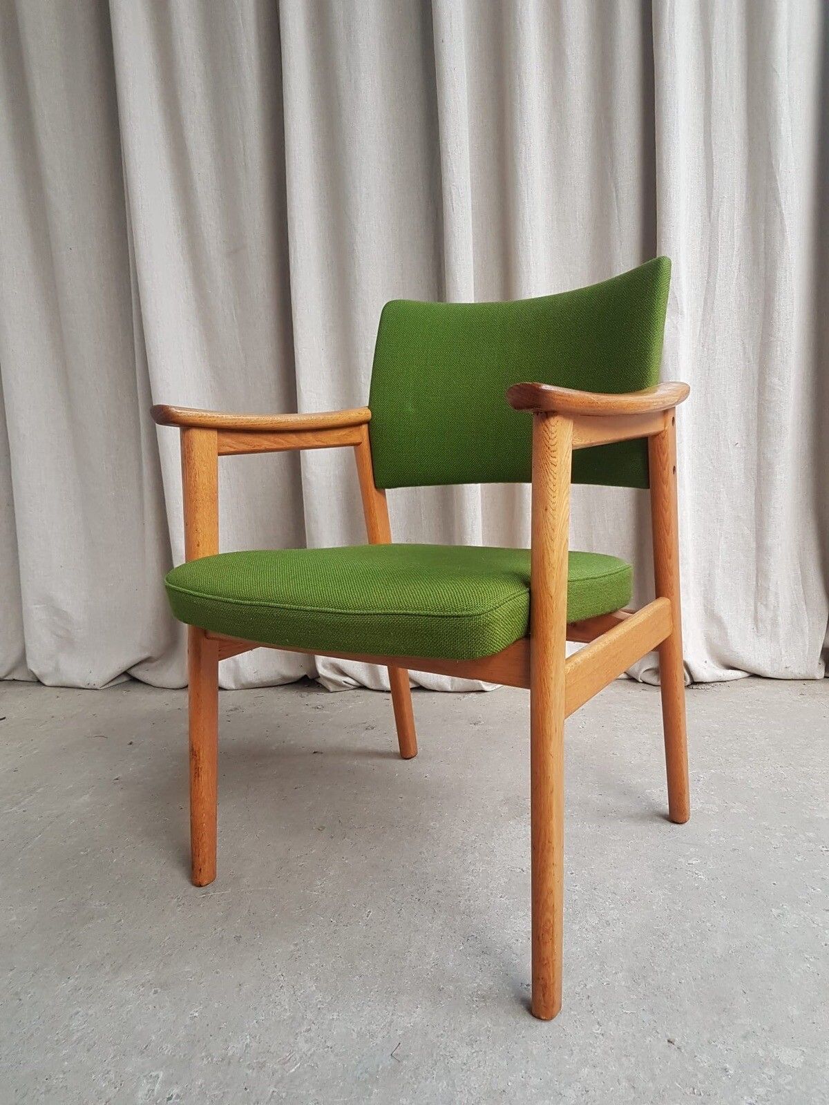 Vtg Mid Century Oak Armchair Side Chair By Erik Kirkegaard For Hong Stole R340 photo 475.0