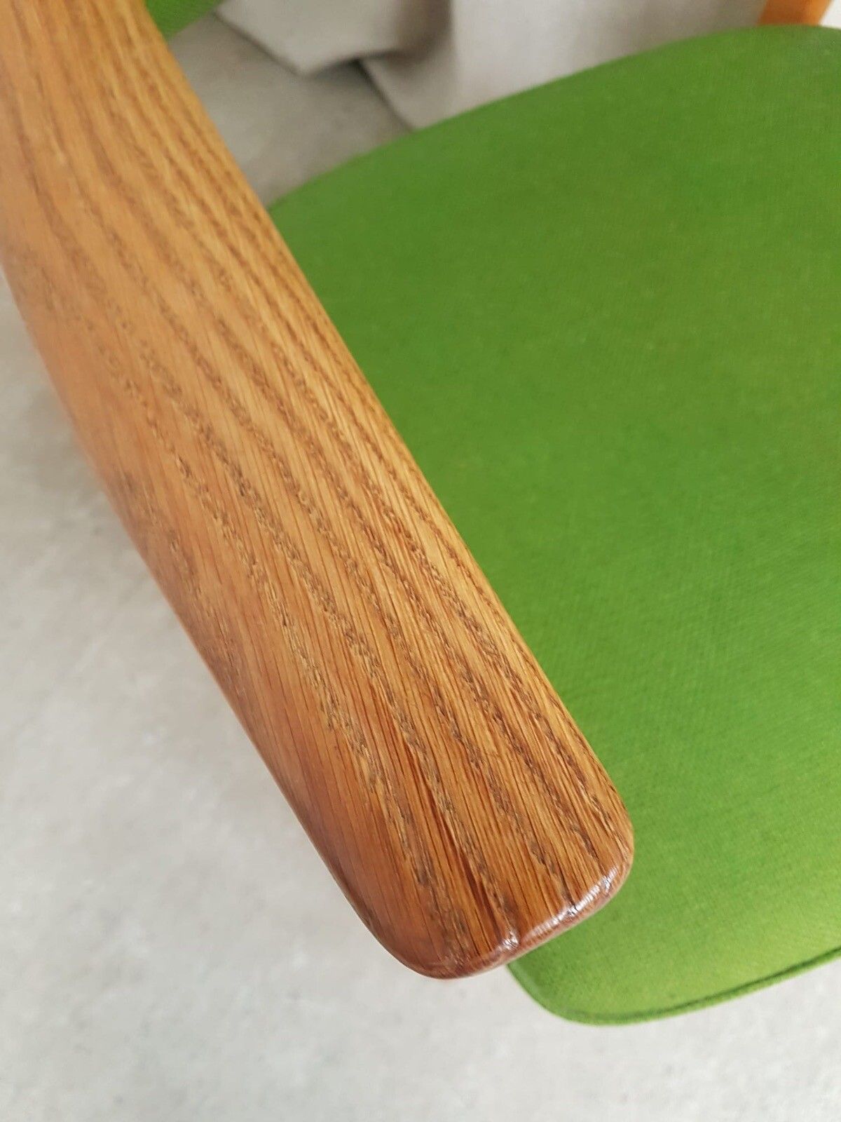 photo vinterior Vtg Mid Century Oak Armchair Side Chair By Erik Kirkegaard For Hong Stole R340