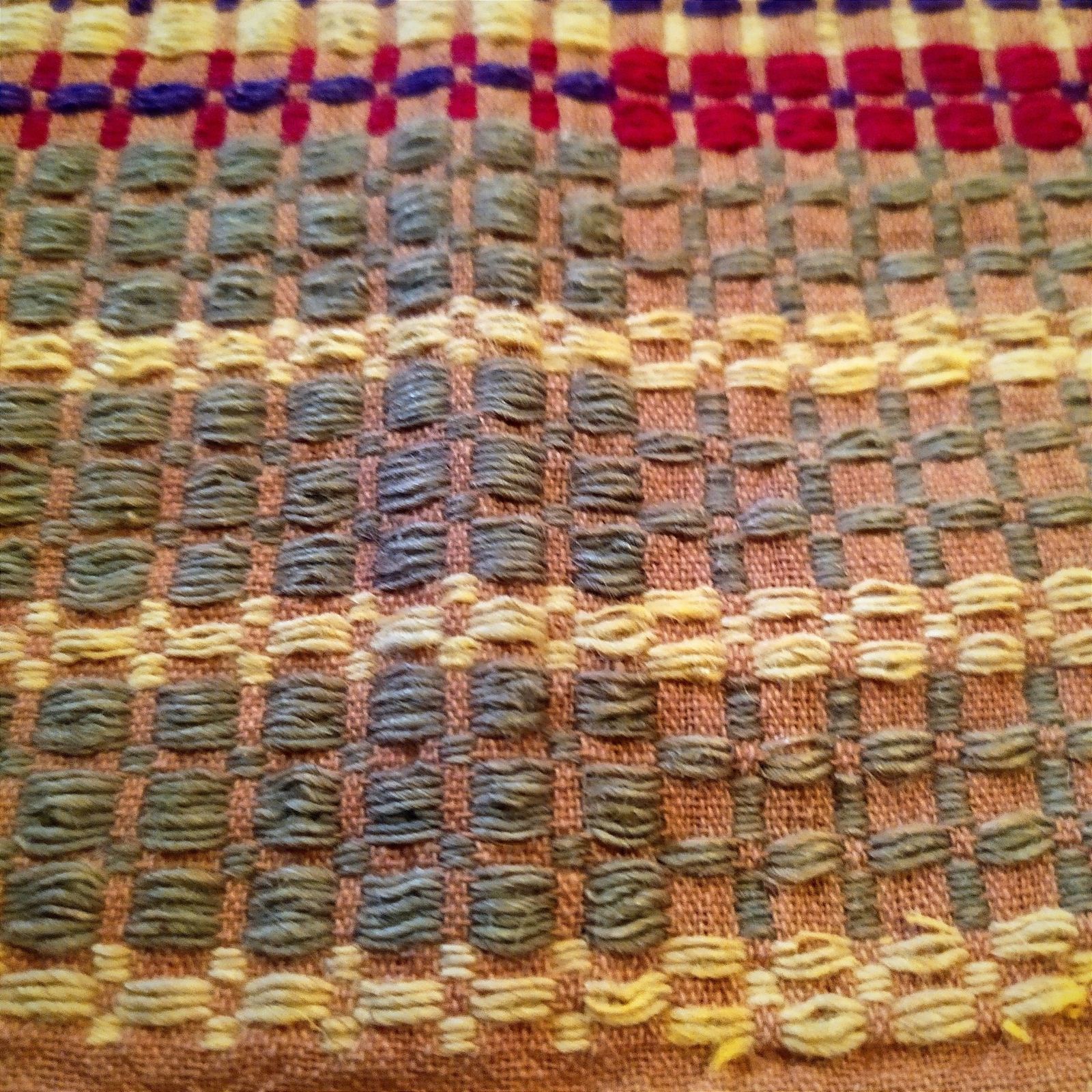 Textiles Textile tissé main au métier à tisser, années 1970. photo