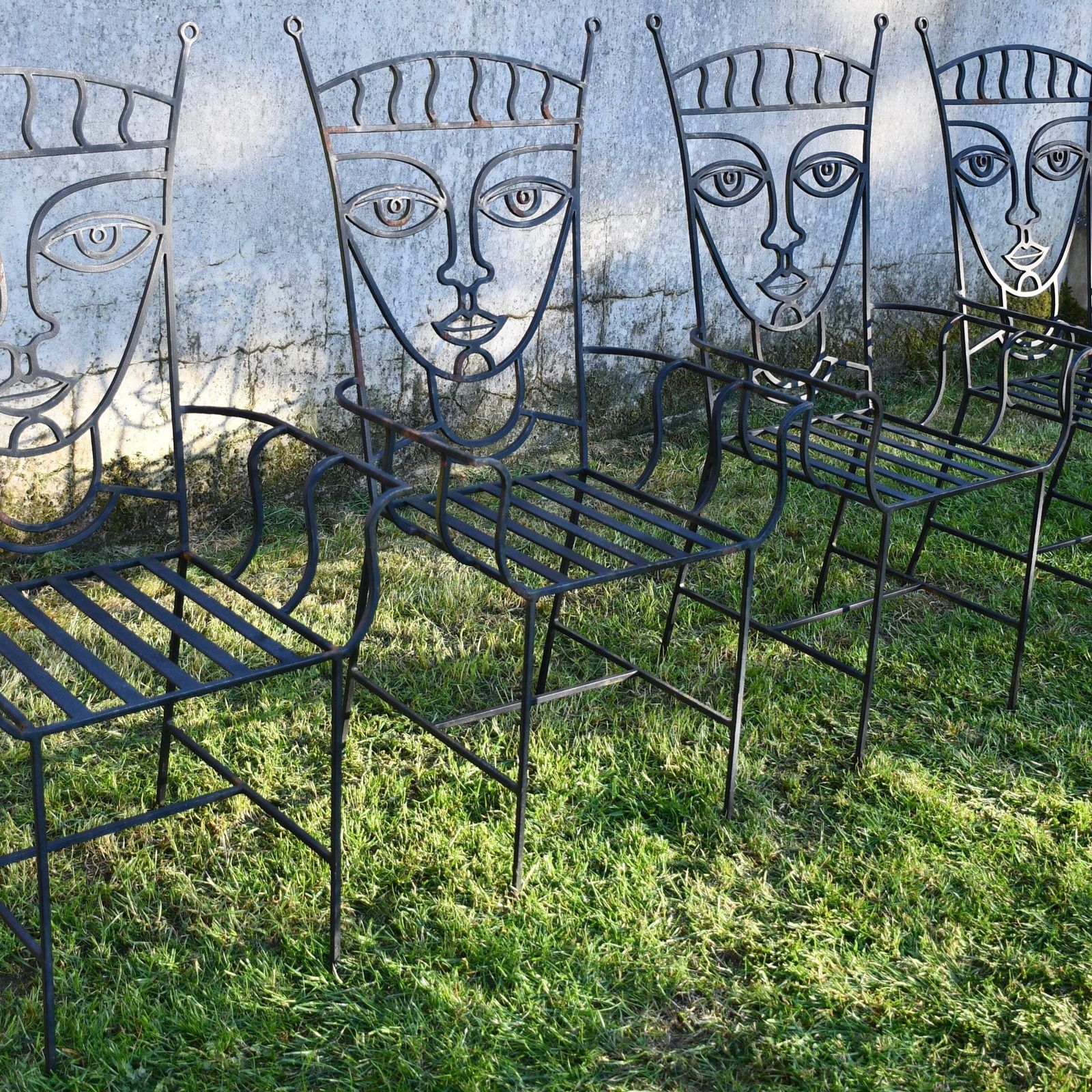 8 X John Risley Style   Garden Chairs photo Garden Furniture