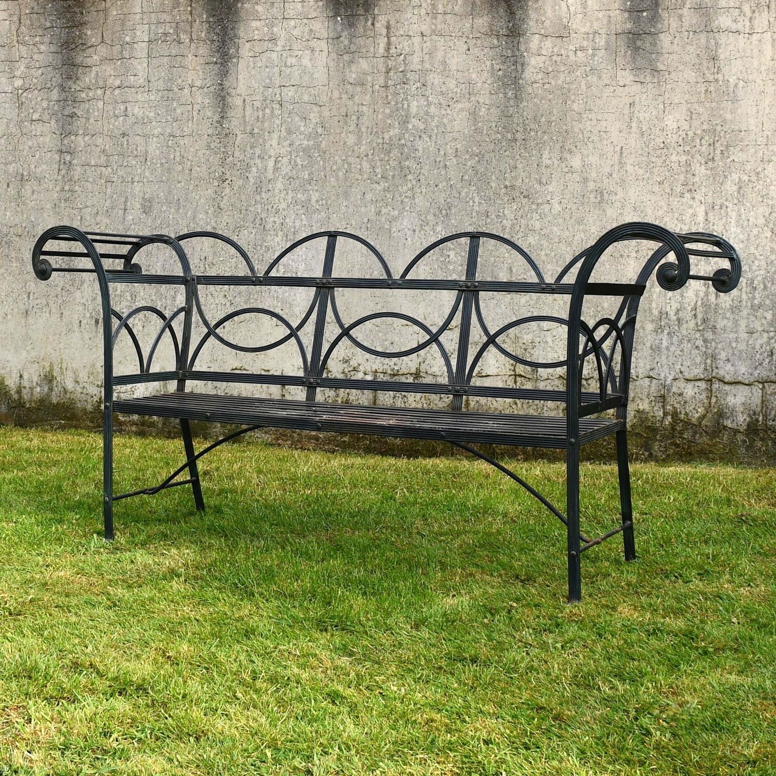 Regency Style   Iron Garden Bench photo furniture