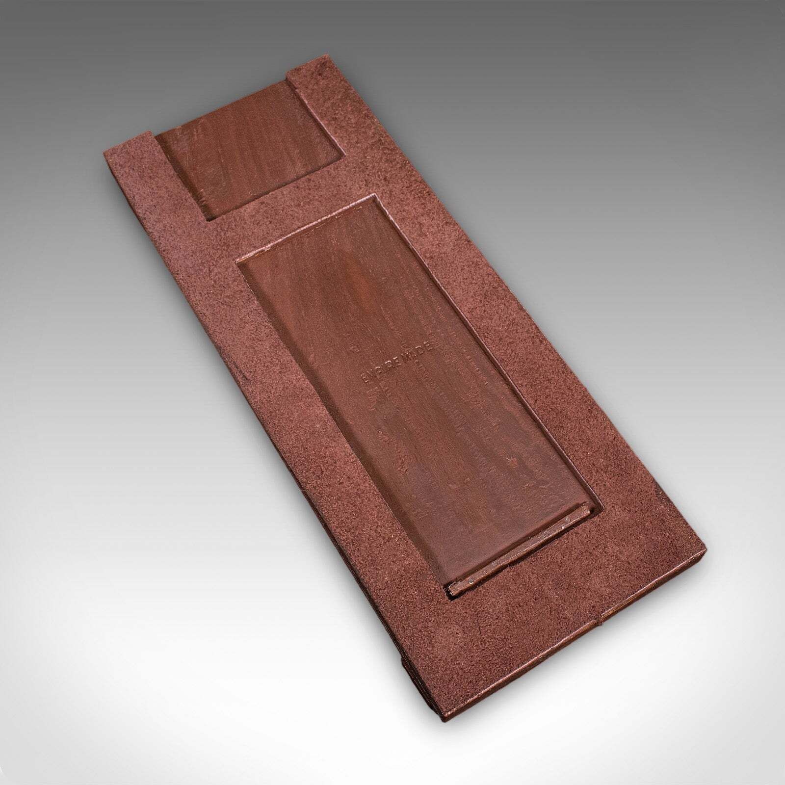 photo for sale Vintage Carved Book Slide, Anglo Indian, Teak, Library Stand, Colonial, Art Deco
