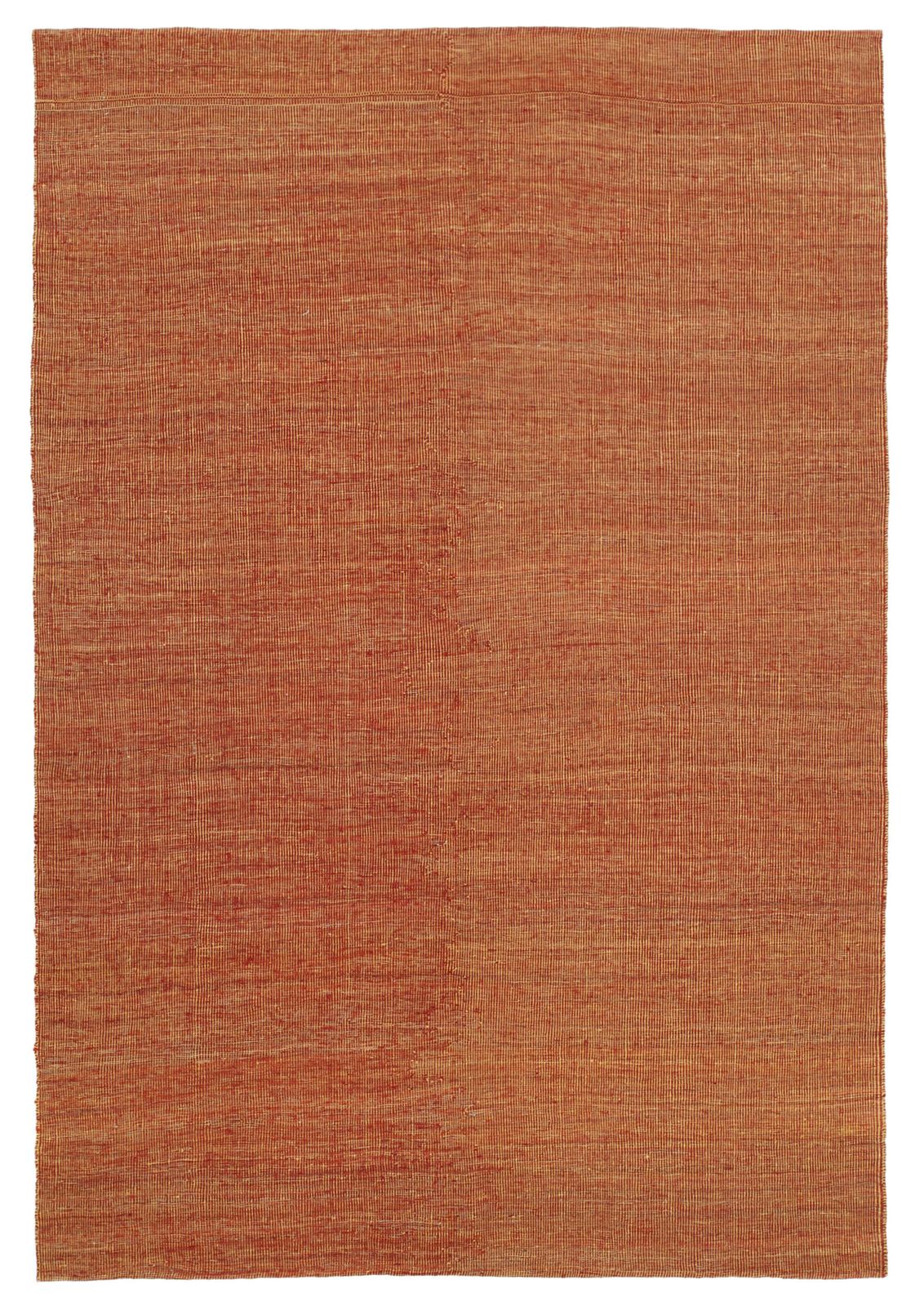 Tapis Kilim contemporain orange, 5x8