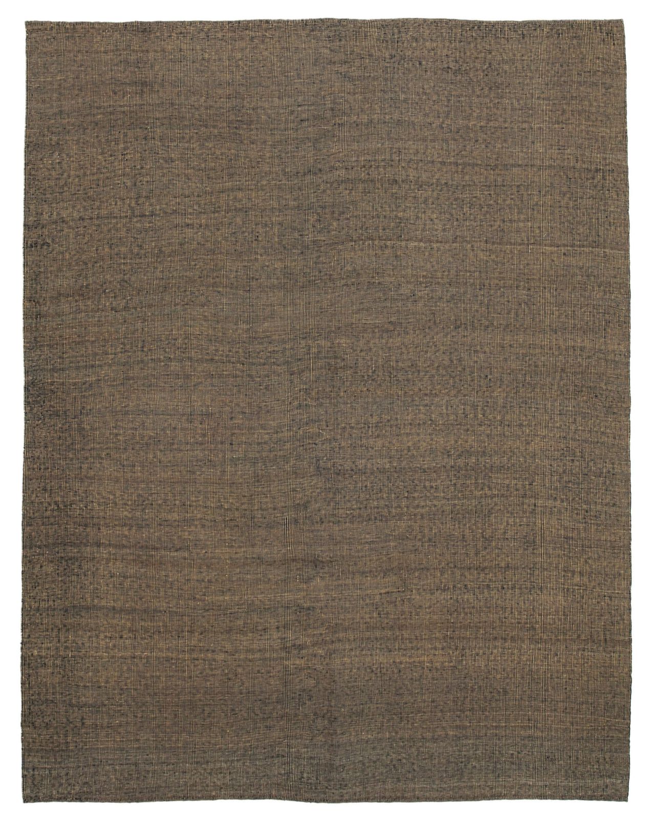 7x9 Bruin Eigentijds Kilim Vloerkleed