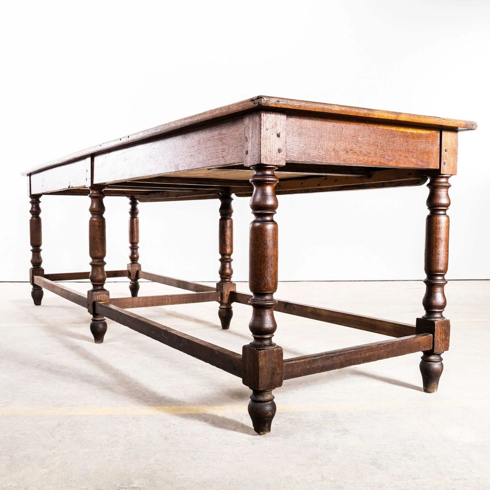 photo for sale 1920’s French Chateau Hall Table With Original Oak Scrubbed Top