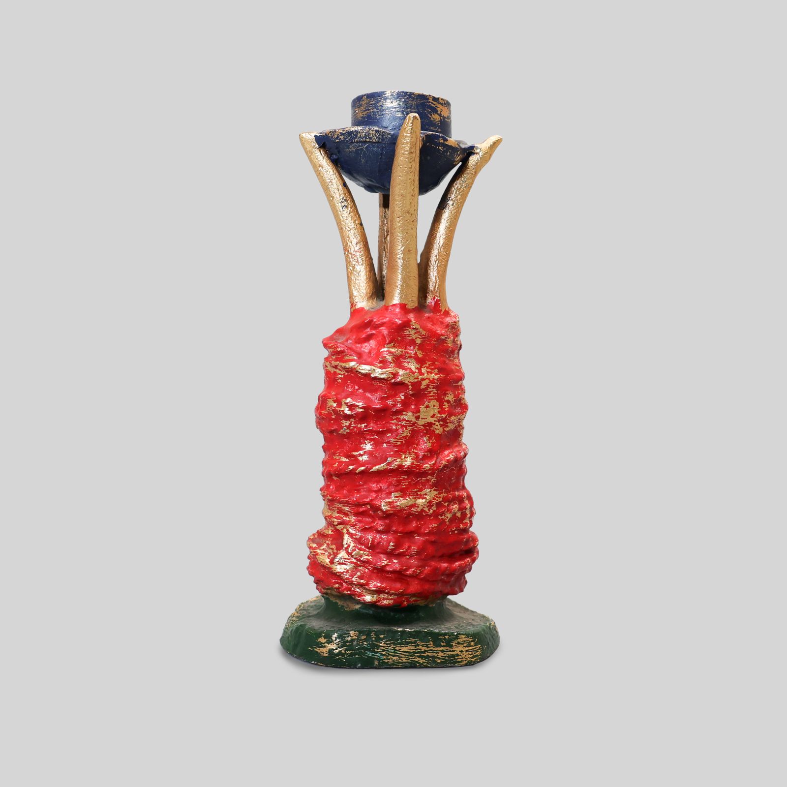 Pierre Casenove Bronze Candle Holder For Fondica, France, 1990s