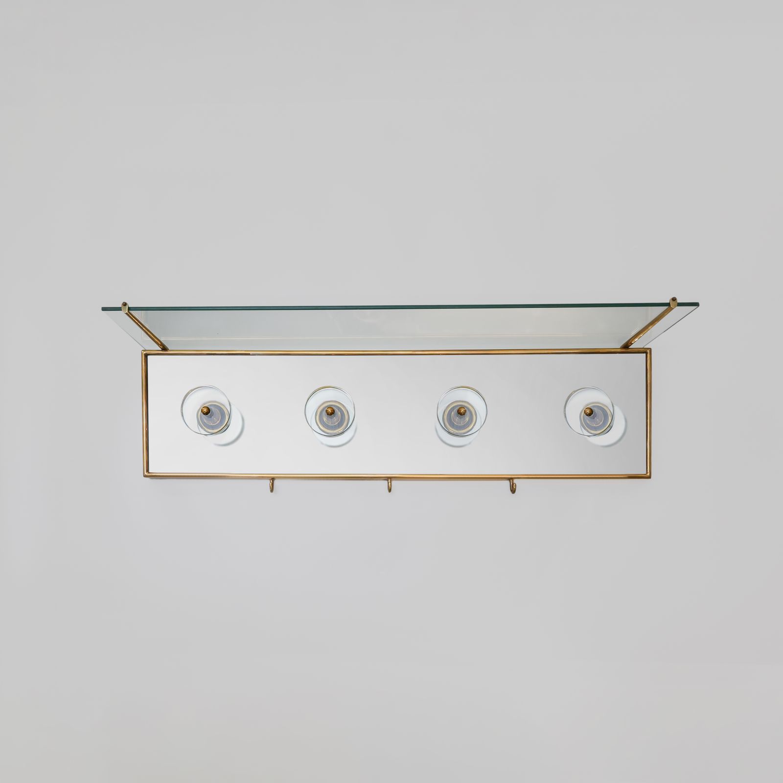 Porte-manteau mural Fontana Arte avec étagère, années 1950, Italie photo furniture