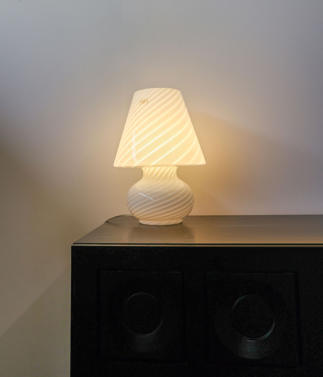 Vintage Murano Swirl Paddenstoellamp
